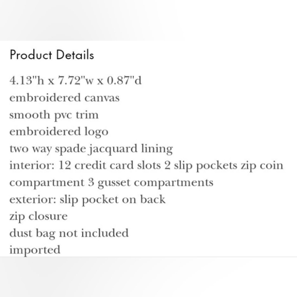 NWT KATE SPADE ELLA CHERRY EMBROIDERED WALLET - Picture 8 of 8